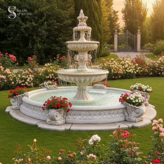 Grand Tiered Fountain – Luxury Reconstituted Stone Water Feature