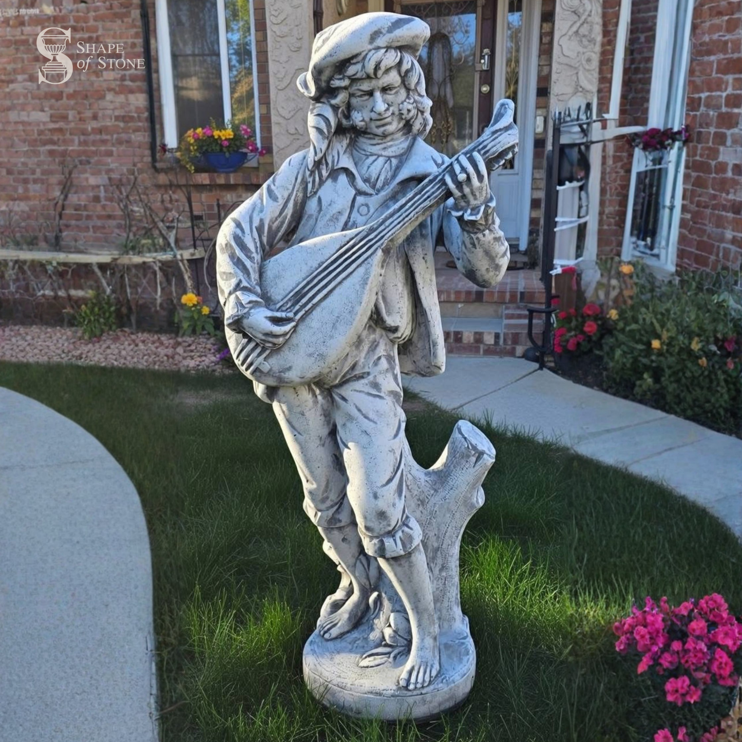 Classical Musician Male Statue – Reconstituted Stone Garden Ornament