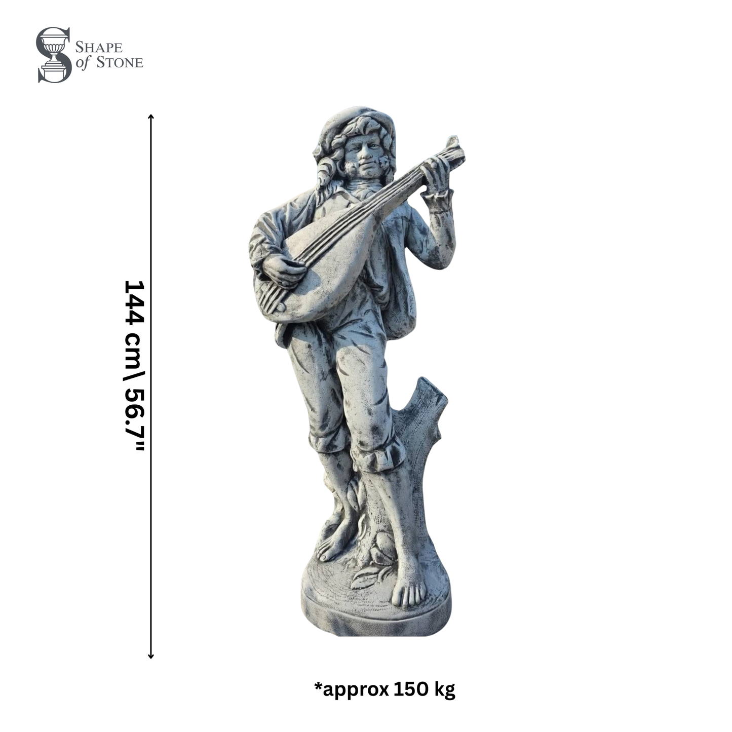 Classical Musician Male Statue – Reconstituted Stone Garden Ornament