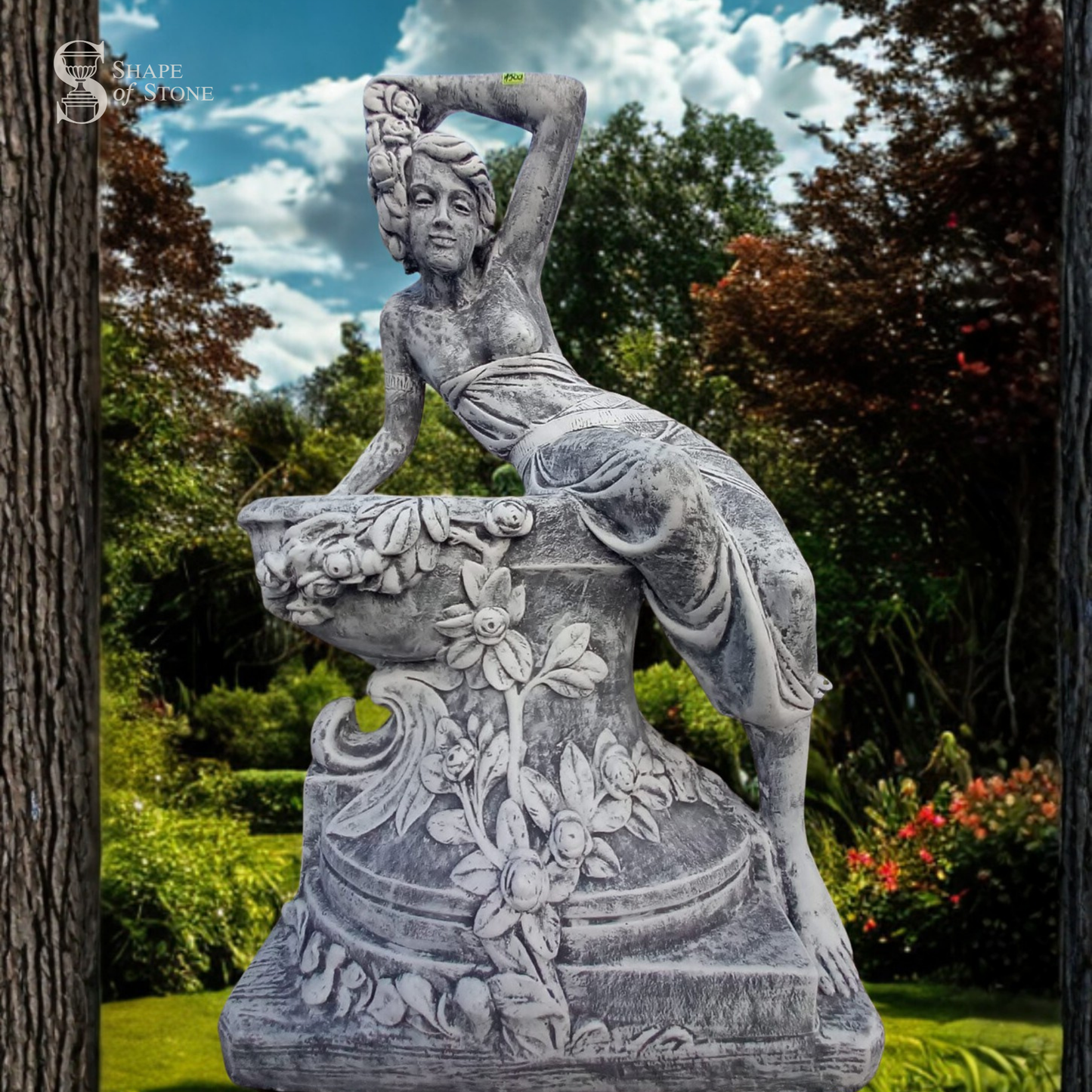 Luxury Lady Planter Statue – Grand Stone Garden Centrepiece