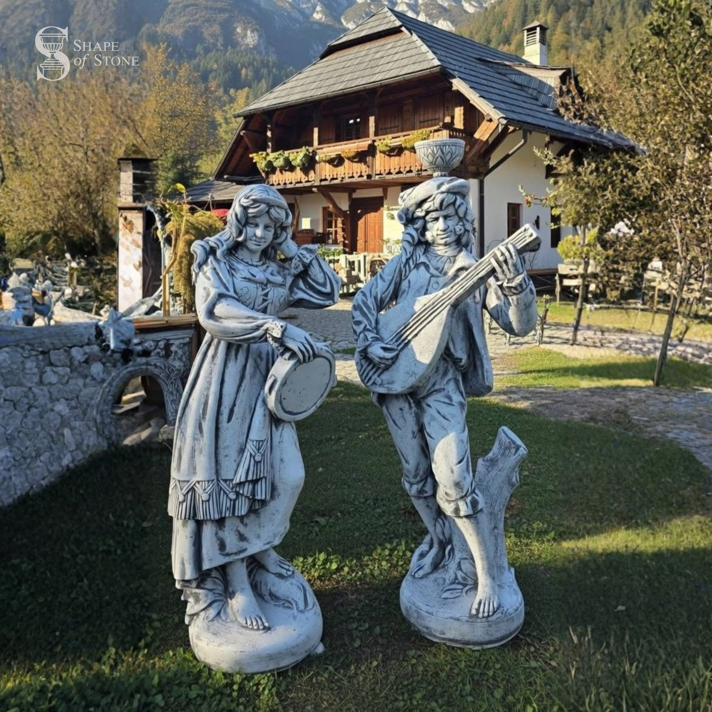 Classical Musician Male Statue – Reconstituted Stone Garden Ornament