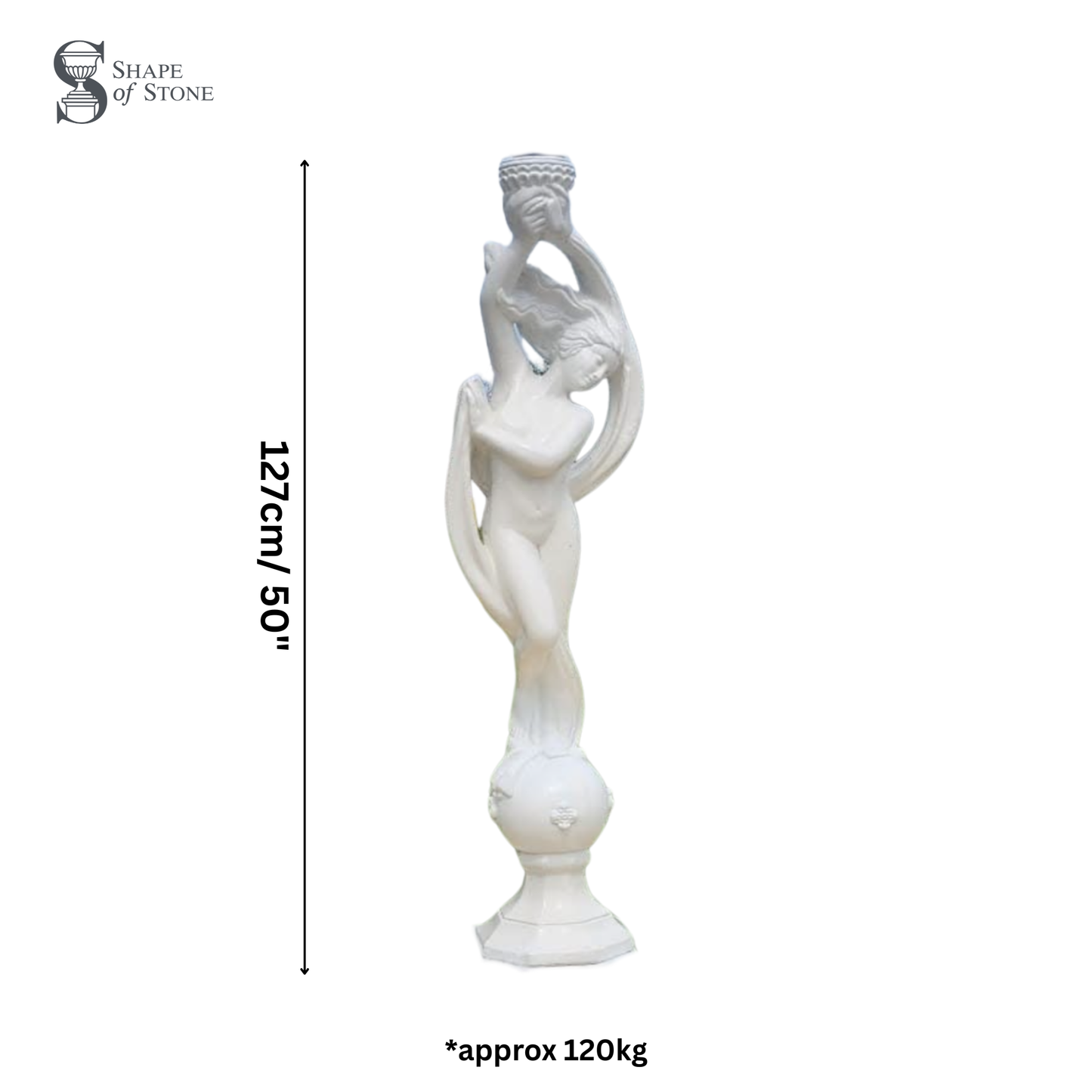 Elegant Lady Lantern Statue – Reconstituted Stone Garden Feature