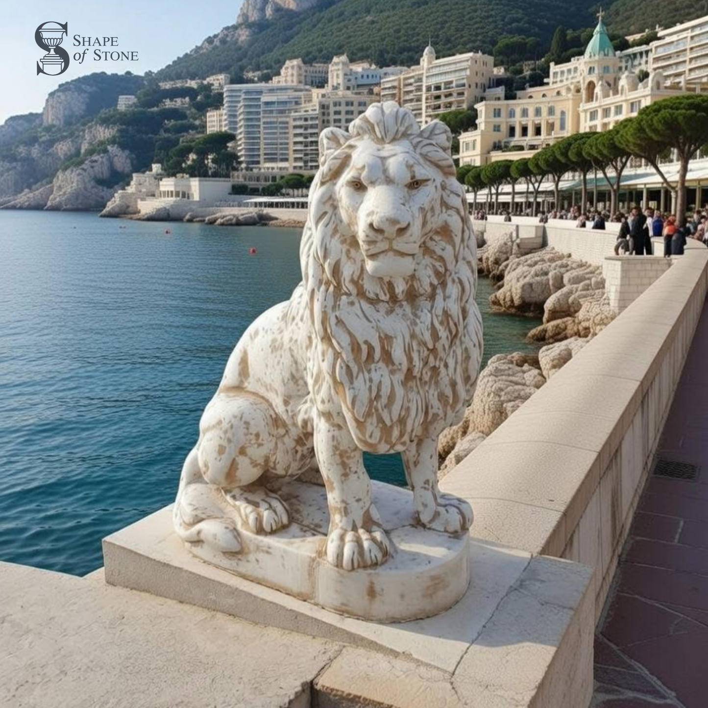 Guardian Lion Sculpture – Premium Outdoor Stone Feature