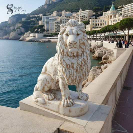 Guardian Lion Sculpture – Premium Outdoor Stone Feature