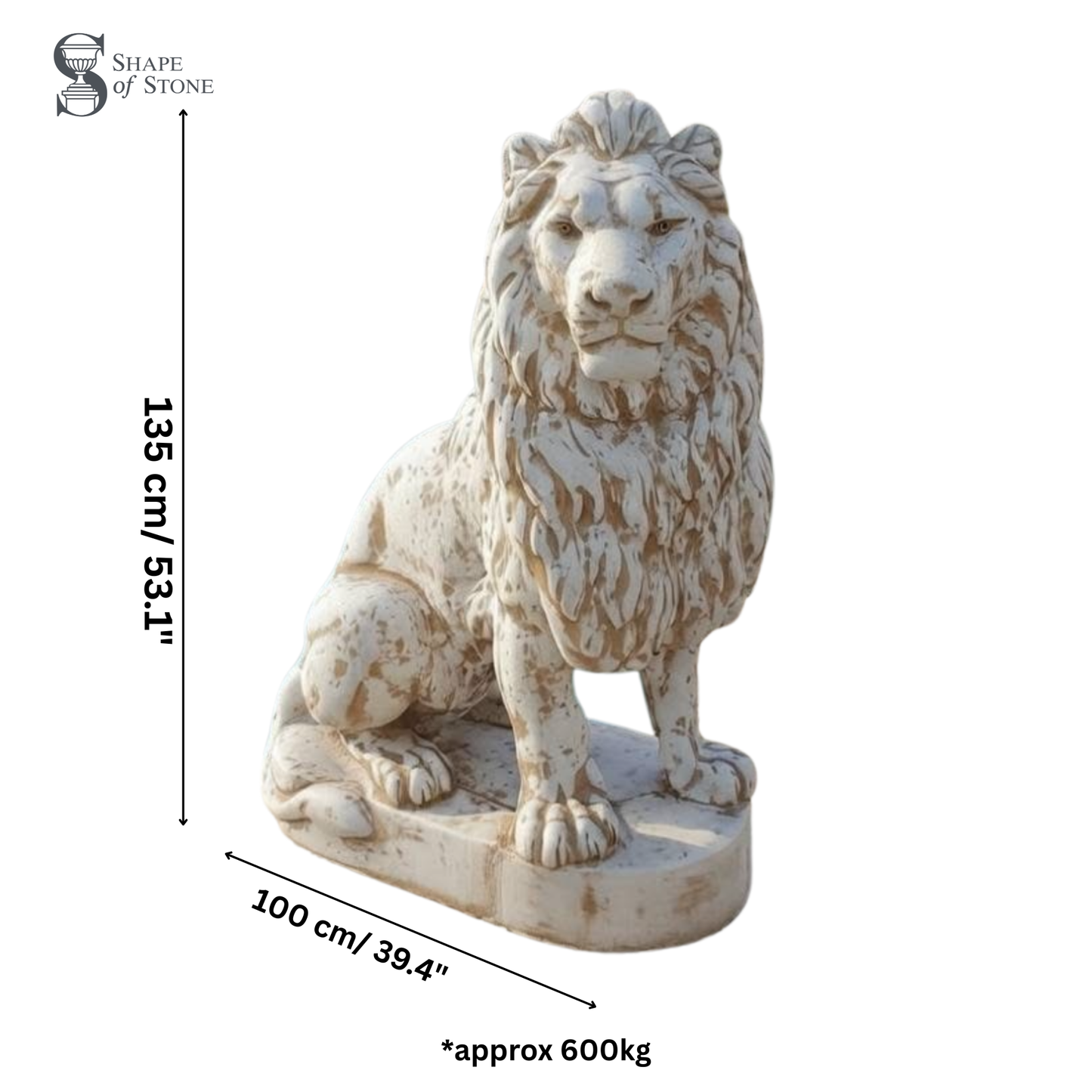Guardian Lion Sculpture – Premium Outdoor Stone Feature