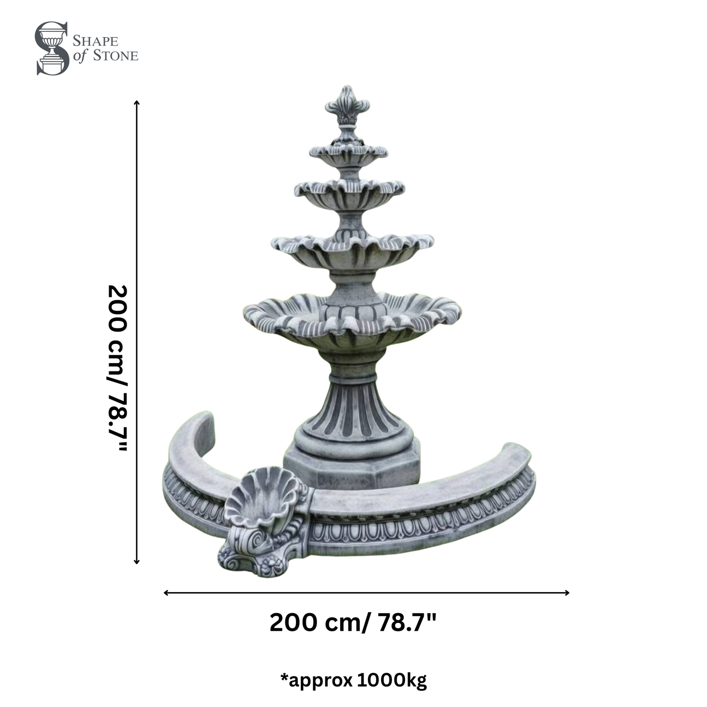Premium Multi-Tier Stone Fountain – Statement Garden Feature