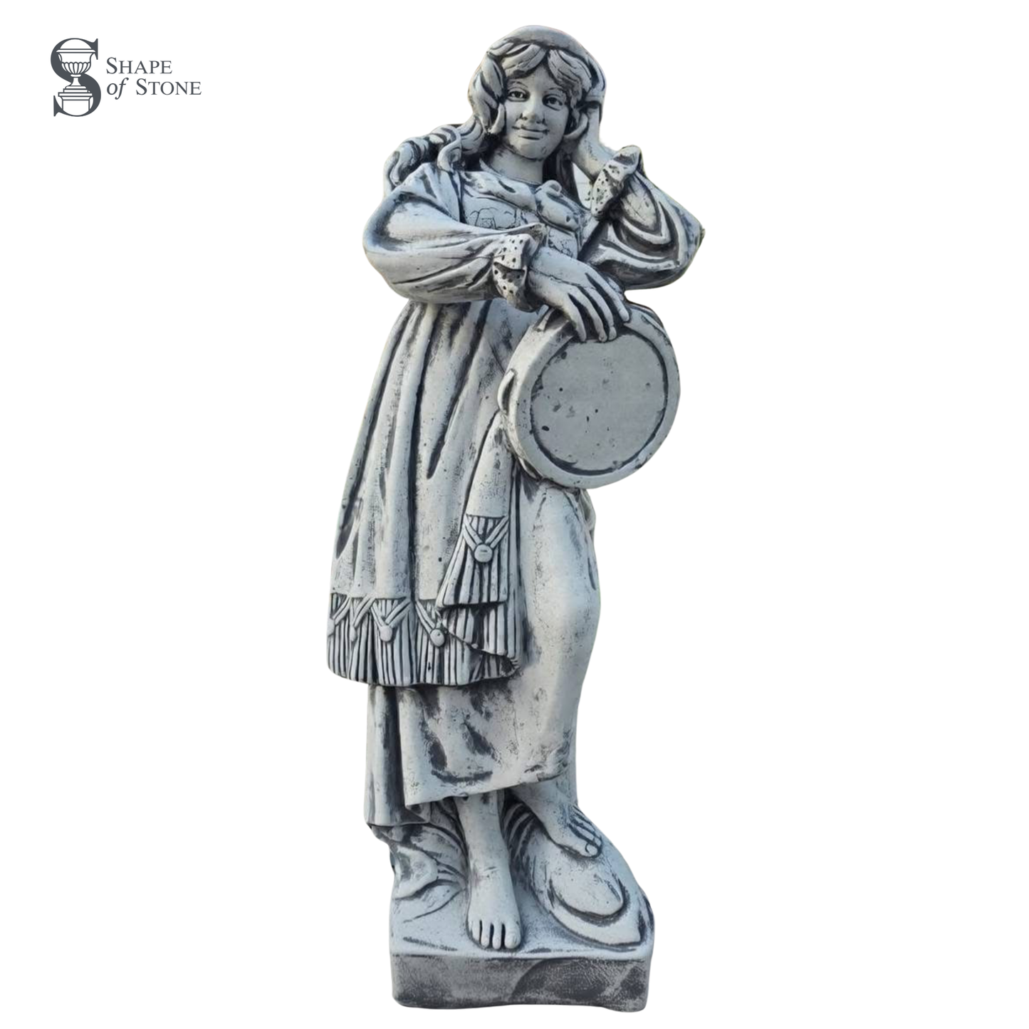Classical Musician Female Statue – Reconstituted Stone Garden Ornament