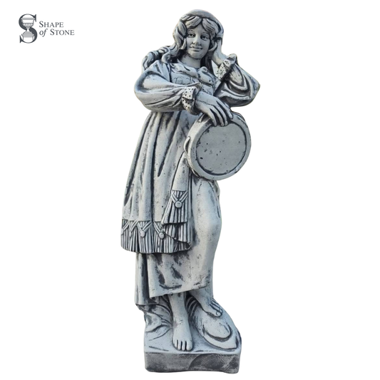 Classical Musician Female Statue – Reconstituted Stone Garden Ornament